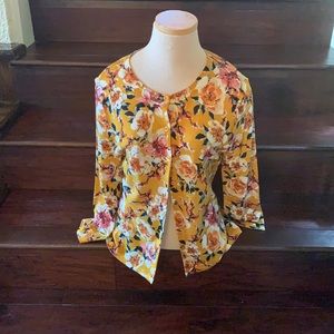 Floral cardigan sweater